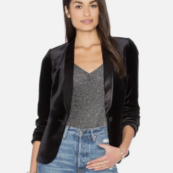 Ralph Lauren Denim & Supply Black Velvet blazer.  Very good condition. Medium - Picture 1 of 9